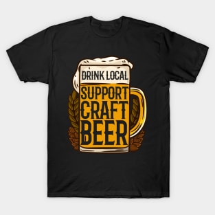 Support Craft Beer Glas T-Shirt